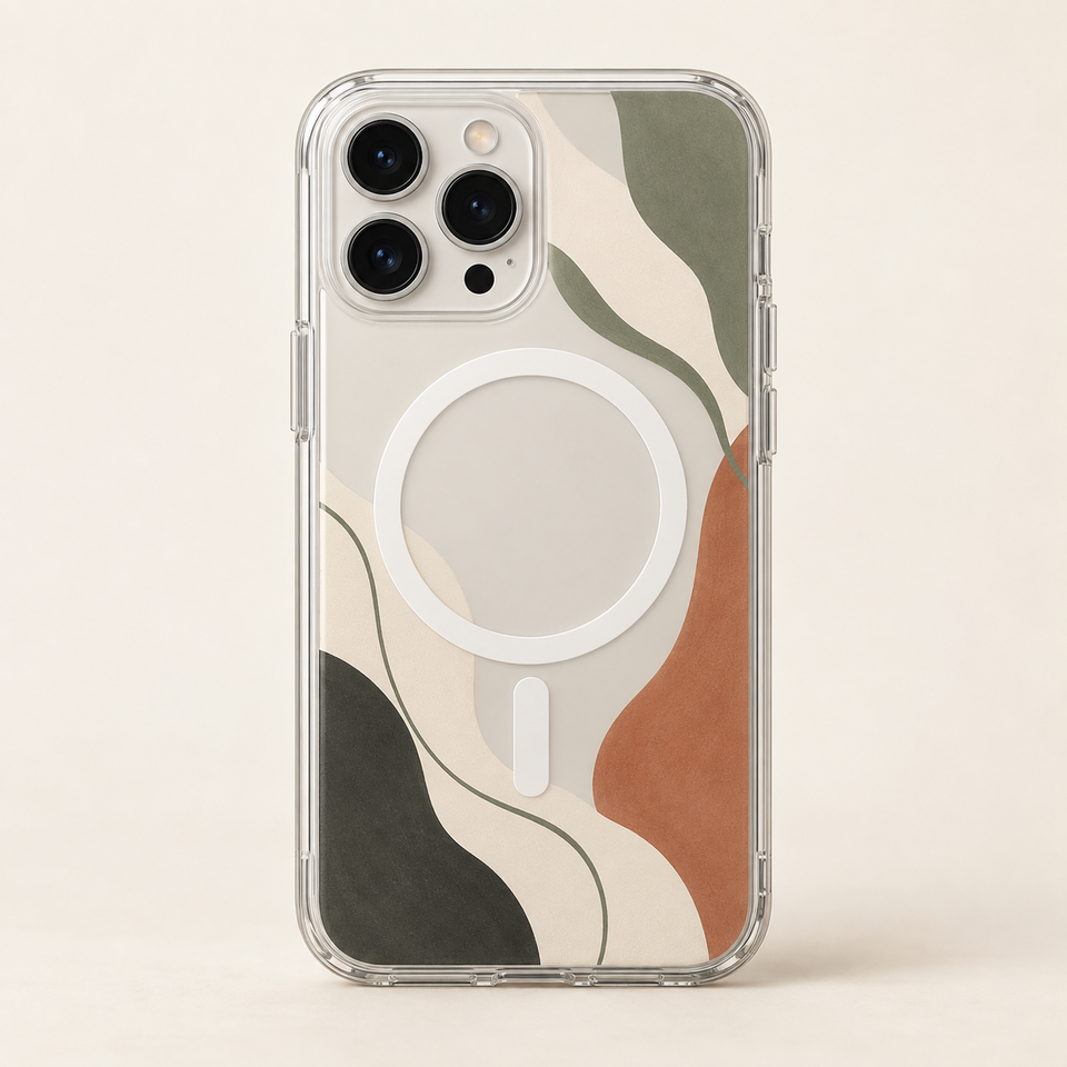 MagSafe Clear Phone Cases blank design template